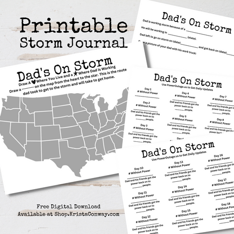 Printable Dad's On Storm Journal