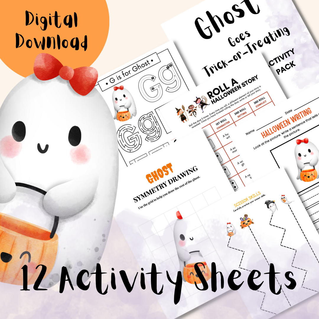 Ghost Goes Trick or Treating Activity Sheets